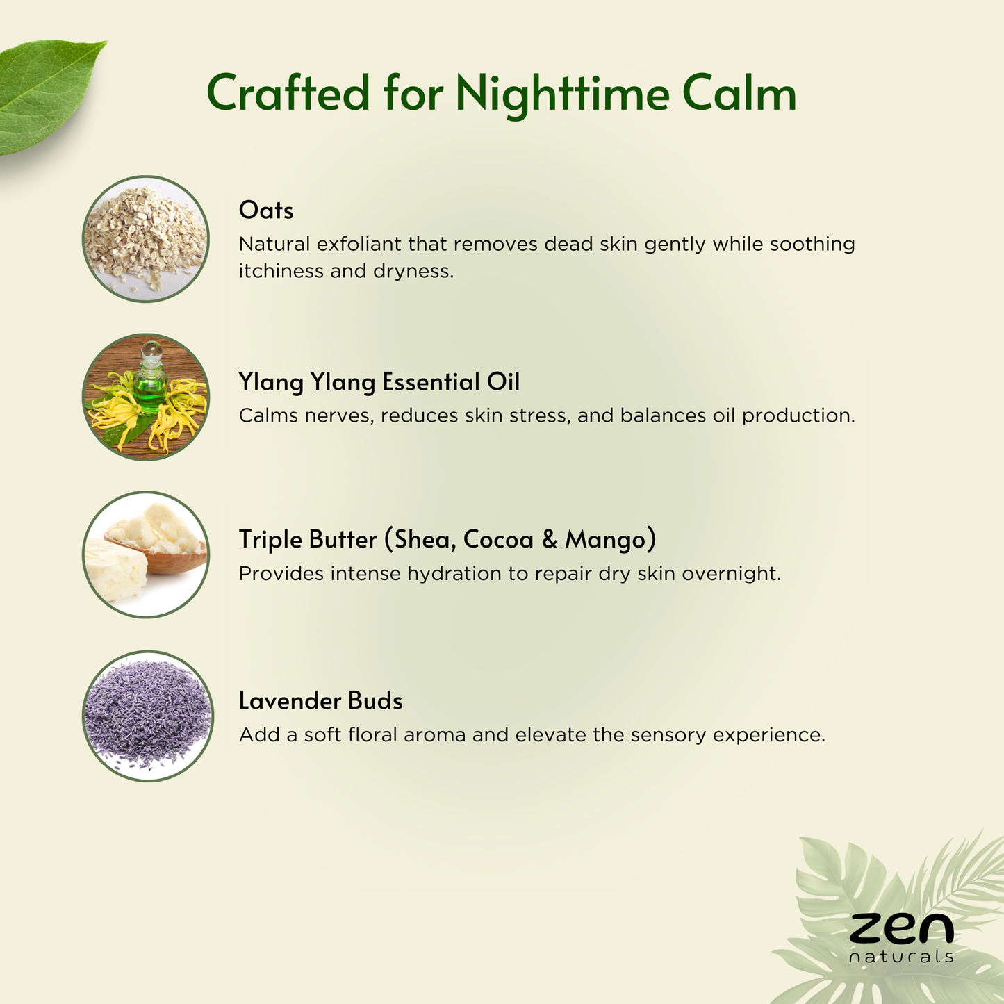 Zen Naturals Calming Lavender & Oats Bathing Bar โ Handcrafted Natural Luxury Soap | Anti-Ageing Formula | For All Skin Types | 100g | Paraben & Sulphate Free