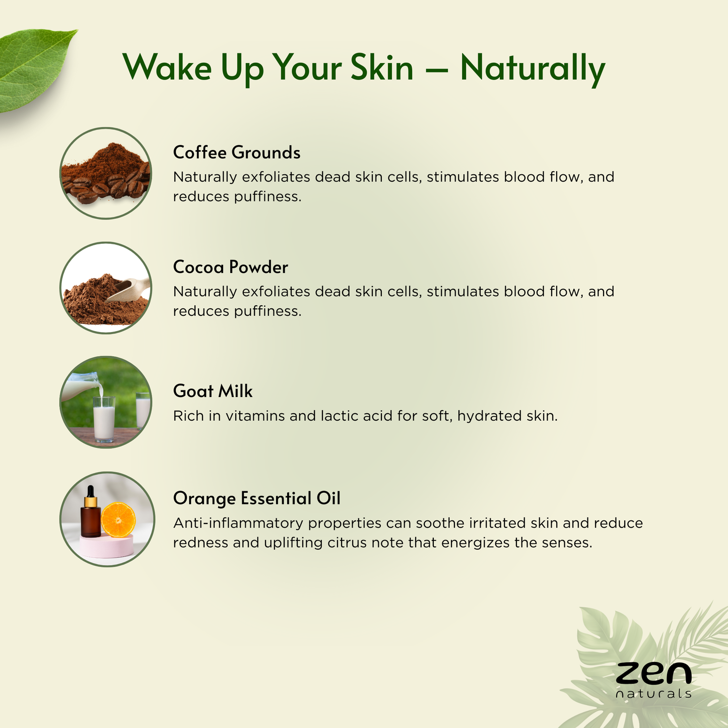 Zen Naturals Mocha Morning Polish Bar β Exfoliating Luxury Soap with Coffee & Cocoa | Anti-Ageing | For All Skin Types | 100g | Paraben & Sulphate Free