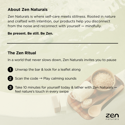 Zen Naturals Calming Lavender & Oats Bathing Bar – Handcrafted Natural Luxury Soap | Anti-Ageing Formula | For All Skin Types | 100g | Paraben & Sulphate Free